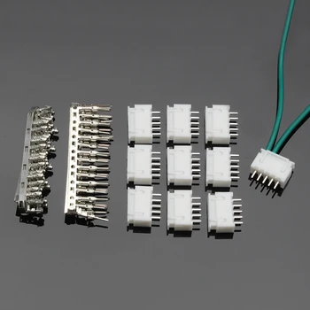 YT 100buc 2.54 mm 5 Pin Header Cablu Conectori de Sârmă de Locuințe Terminale de sex Masculin de sex Feminin Dupont Conectori Plug Adaptor Kit