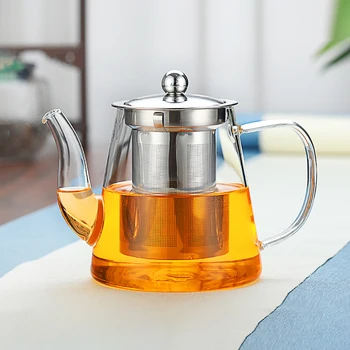 De înaltă calitate de Ceai Infuser Oală de Sticlă rezistente la Căldură Ceainic Ceasca Cu Filtru de Flori de Ceai Oolong Puer Ibric de Cafea din Sticlă, Oală de Ceai