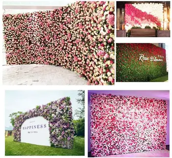 40x60cm Culori Personalizate Mătase Floare Trandafir Perete Decor Nunta Fundal Flori Artificiale Flori de Perete Romantic Decor Nunta
