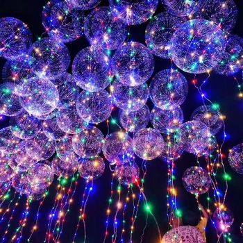 10buc/lot plin de culoare LED Lumina BoBo Baloane Luminoase Balon Transparent de Crăciun de Nunta Petrecere Decoratiuni Globos