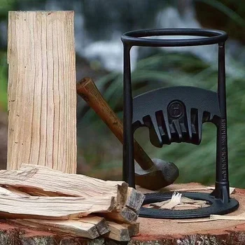 Manual lemn de foc distribuitor, pană topor, de mână din fontă, lemn de foc separator, livrare