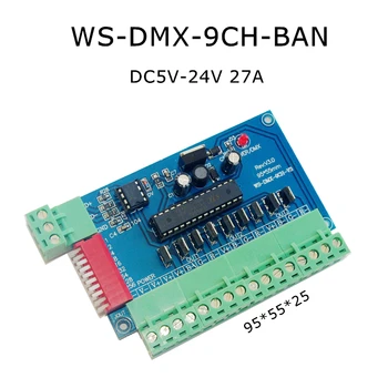WS-DMX-9CH-BAN WS-XB22-12CH-BAN DMX512 Decodor 9/12 canale DMX512 controler RGB 9/12CH Dimmer pentru LED-uri RGB Lumini Lampa Module