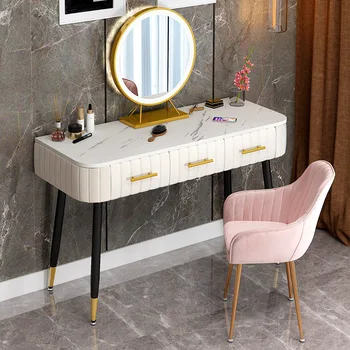 Oglindă dormitor mobilier dulap marmură desktop dulap dormitor make-up, scaun set de led-uri oglindă de înaltă calitate dulap