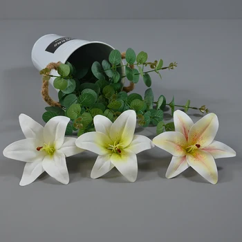 5pcs 15cm Inaltime de Mătase de Calitate Crin Flori Artificiale Cap Pentru Decor Nunta DIY Ghirlanda Decorativa Florarii Flori False