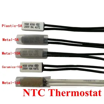 20buc Termostat 10C-240C KSD9700 100C 105C 110C 115C 120C Disc Bimetal Temperatura Comutator de protecție Termică grade celsius