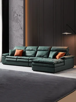 Camera de zi canapea de lux lumina Nordic italiană minimalist colț tehnologie pânză latex lenjerie de pat din bumbac tesatura canapea