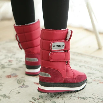 Iarna noi pantofi pentru femei non-alunecare și rezistent la apa de la mijlocul tubului cizme de zapada pentru femei, cald zăpadă pantofi, pantofi de bumbac glezna cizme