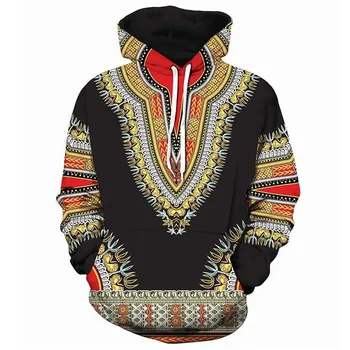 Stil African 3D imprimate, pentru Bărbați și femei cu glugă pulovere barbati hip-hop strada cu gluga sport pentru bărbați pulover jacheta cu pălărie