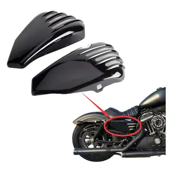 Negru Moto Stanga Dreapta Partea de Baterie Carenaj Acoperire Pentru Harley Sportster 1200 XL 883 Iron 48 Superlow Personalizate, Accesorii pentru Motociclete