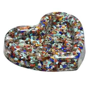 Dragoste Inima În Formă De Rășină Scrumiera Naturale Cristal De Ametist Chip Minerale Piatră Prețioasă De Bijuterii Tava Ghiveci Masa Decor Acasă Ornament