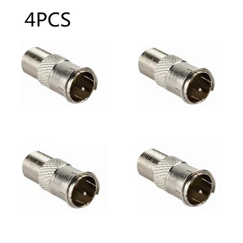 4BUC F Tip Rapid Mufa RF Coaxial Cablu Coaxial Adaptor Conector - de sex Masculin la Feminin M/F