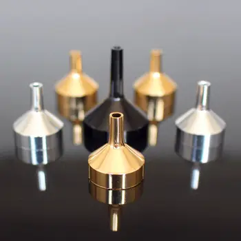 100buc/lot de Metal Mici din Aluminiu Palnie Pentru Parfum de Transfer Difuzor de Sticla Mini Lichid de Aur/Negru/Argintiu