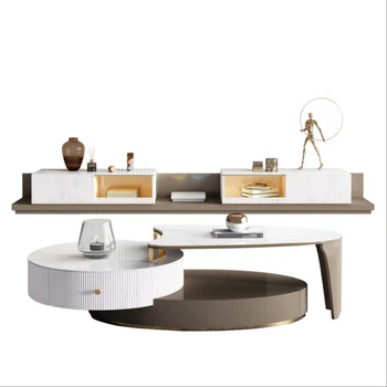new rock board masă de ceai TV cabinet combinație modernă de simplu casa mica tip retractabil cabinet mobilier camera de zi