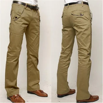 Noul Design Casual Barbati Pantaloni De Bumbac Slim Pant Direct Pantaloni De Moda De Afaceri Solid De Culoare Kaki, Negru Pantaloni Bărbați Plus Dimensiune 36