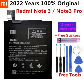 100% Original 2021 Ani Nou de Înaltă calitate BM46 Baterie Real 4000mAh Pentru Xiaomi Redmi Note 3 Redmi Note3 Pro Cadou Instrumente +Autocolante