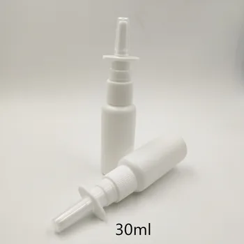 50pcs/lot 30ml HDPE Alb medicale nazale pulverizator, gol reîncărcabile medicina sticla cu Plastic Spray Nazal, Pompa 18/410