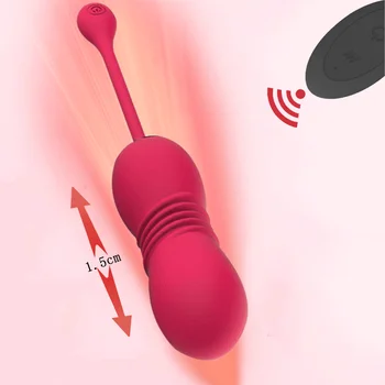 Telescopic Vibrator pentru Femei Vaginale Mingea de Control de la Distanță Vibratoare Ou de G-Spot Masaj Glont Vibrator Vibratoare Jucarii Sexuale Pentru Femei