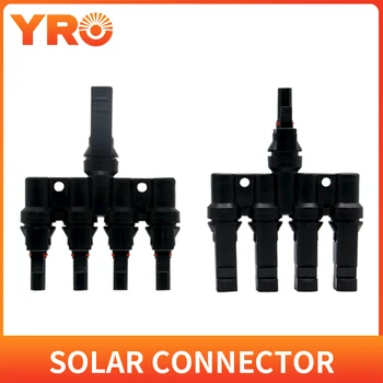 1 Perechi 4 în 1 T Ramură SOLARE Conector Ramură Adaptor manufactuers PV Conector Utilizat Pentru Cablu Solar