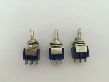 10buc MTS-203 6-Pin SPDT ON-OFF-ON 6A 125V/3A 250V Comutatoare