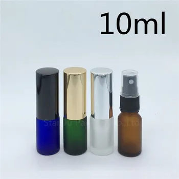 Călătorie Sticla de 10ml Amber, Albastru, Verde, Transparent, Sticlă Mată, Sticlă Cu pulverizator, 10cc Sticla de Parfum Spray Sticle de Sticlă 12buc