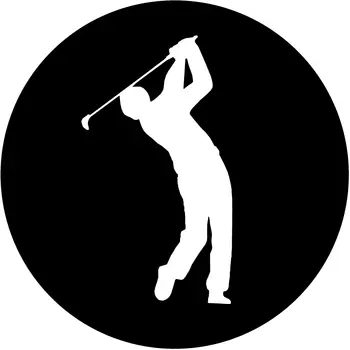 ANVELOPE CAPAC CENTRAL de Golf, jucător de Golf Swing Silhouette pentru roata de Rezervă (