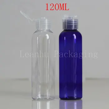 120ML Albastru/Transparent Sticlă de Plastic Cu fluture Cap, 120CC Emulsie/Toner Sub-îmbuteliere, Gol Container Cosmetice(50 buc/Lot)