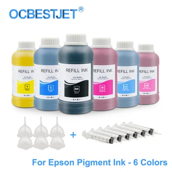 6x250ML Universal Cerneala Pigment Refill Kit Ink Pentru Epson Stylus Pro 7600 9600 7500 9500 10000 10600 7800 7880 9800 9880 4800 4880