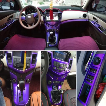 Pentru Chevrolet Cruze Interior Panou de Control Central Mânerul Ușii 3D/5D Fibra de Carbon Autocolante, Decalcomanii Auto styling Dotari