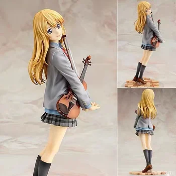 În aprilie Miyazono Kaori vioara stil 1/8 PVC Acțiune Figura Figura Anime Jucarii Model Figura de Colectare Papusa Cadou