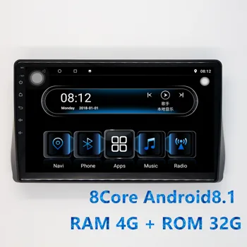 1din Android8.1 radio auto 8 core RAM4G+ROM32G mașină Player Multimedia pentru Toyota wish cu FM stereo, gps navi wifi