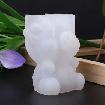 4XBF Solid 3D Porc Mucegai Silicon pentru Tort Mousse Fondante Mucegai DIY Oglindă de Cristal Rășină Epoxidică Ambarcațiunile de a Face Bijuterii Decor