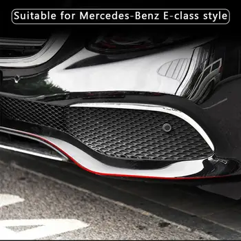 3pcs Chrome ABS Protectie Bara Fata Placă de Stand up Ediție Garnitura pentru Mercedes-Benz E-Class W213 2016-2019 Modele de Accesorii