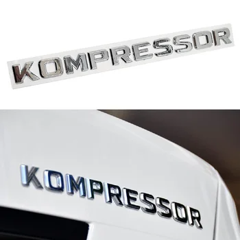 KOMPRESSOR Logo-ul de Styling Auto Autocolant 3D Emblema Spate Portbagaj, Aripa Insigna Scrisoare Pentru Mercedes-Benz CLK SLK, SL, CLS, ML, GL O B Clasa C