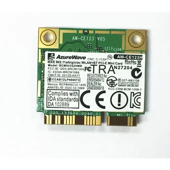 Noua WiFi, Bluetooth 4.0 Card Pentru AzureWave AW-CE123H Pentru Broadcom BCM94352HMB BCM4352 802.11 ac Jumătate Mini PCI-e 867Mbps 2,4/5Ghz