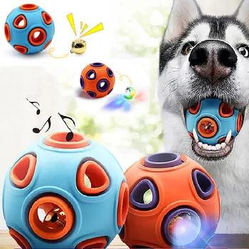 Pet Dog Toys Minge de Sunet Pur, Natural, Non-toxic Cauciuc Snack Ball Catelus Jucărie de ros Scartaie de Joacă în aer liber Mic Câine Mare Minge de Amuzant